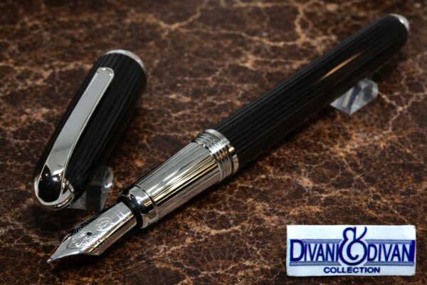 Louis Cartier Black Resin Composite Godron